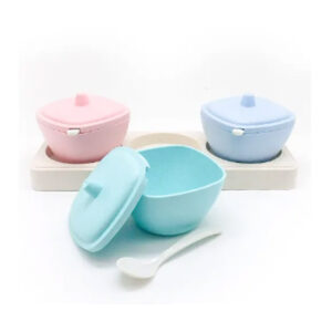 3pc Colored Condiment Set with Spoon