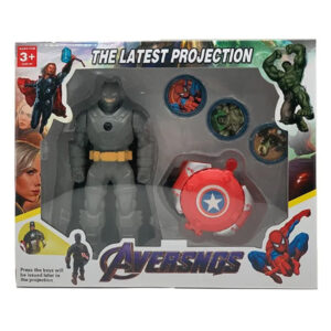 Superhero Action Figure with Projector Shooting Watch