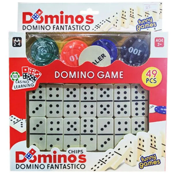 Dominoes with casino chips (49pcs) AG534073