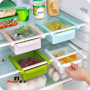 Retractable refrigerator storage basket L003-1