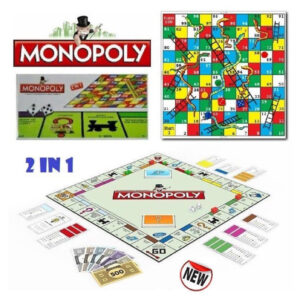 Generic 2 in 1 Monopoly and Snakes and Ladders Board Game