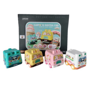 Bunny Panda UV 3D Pattern Interaction Toys Cartoon Inertial Bus - A11-175